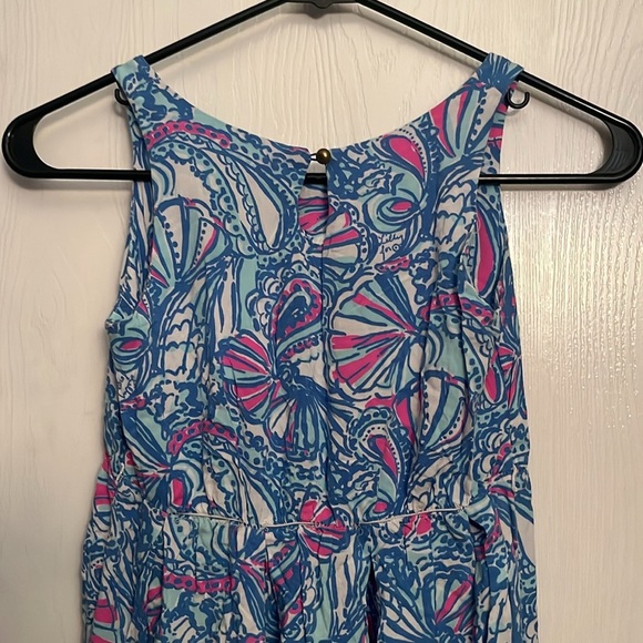 Lilly Pulitzer Girl’s Blue and Pink Patterned Maxi Dress. Size M (7/8) - Picture 6 of 8